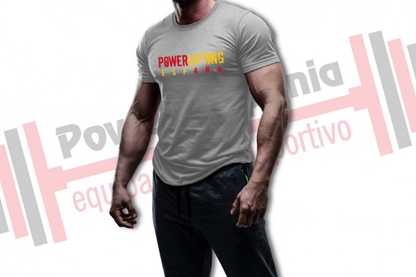 camiseta-powerlifting-espana-gris-claro