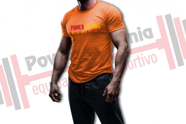 camiseta-powerlifting-espana-naranja